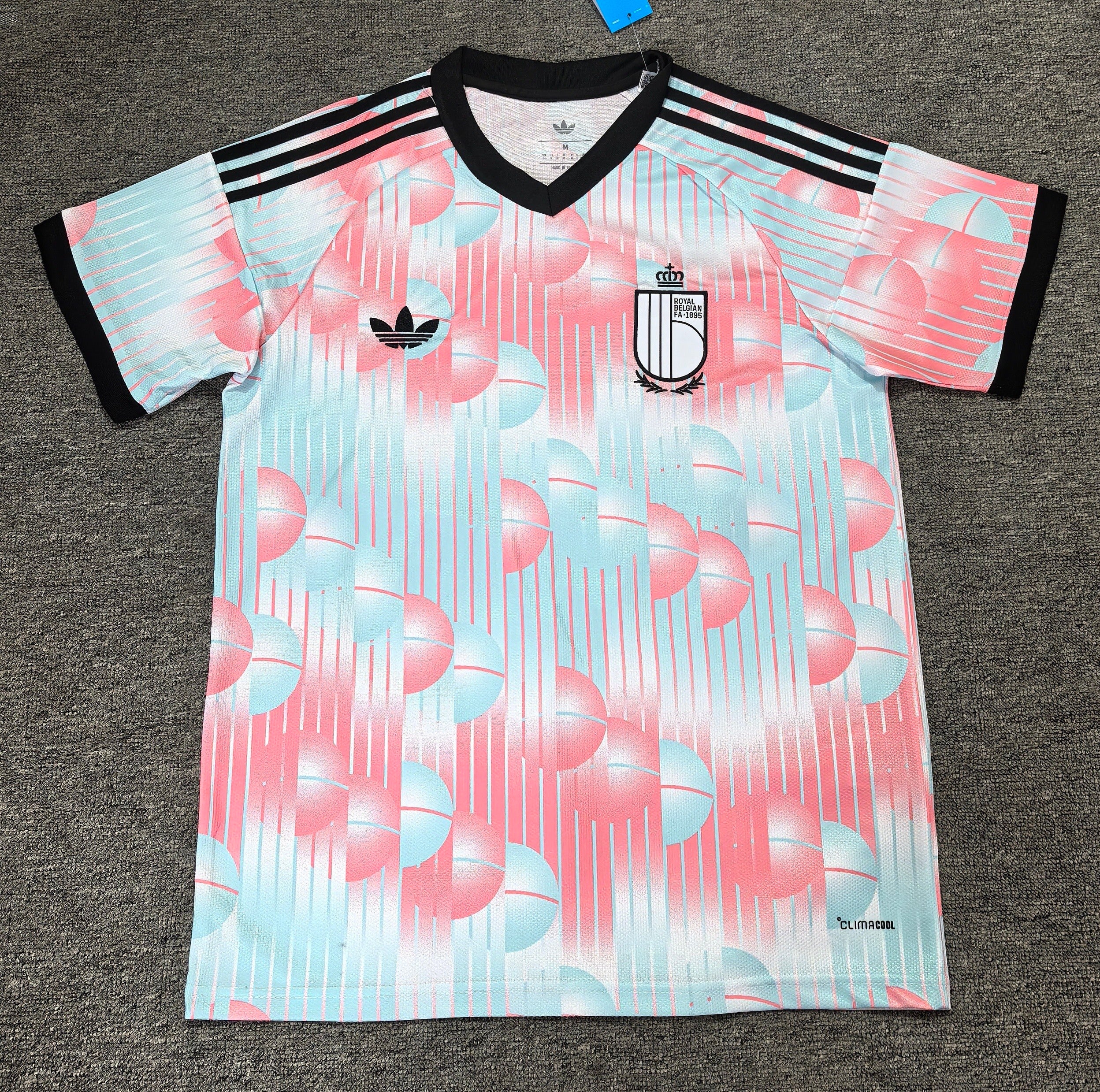 Maillot Belgique – Adidas Originals Rose et Turquoise Climacool