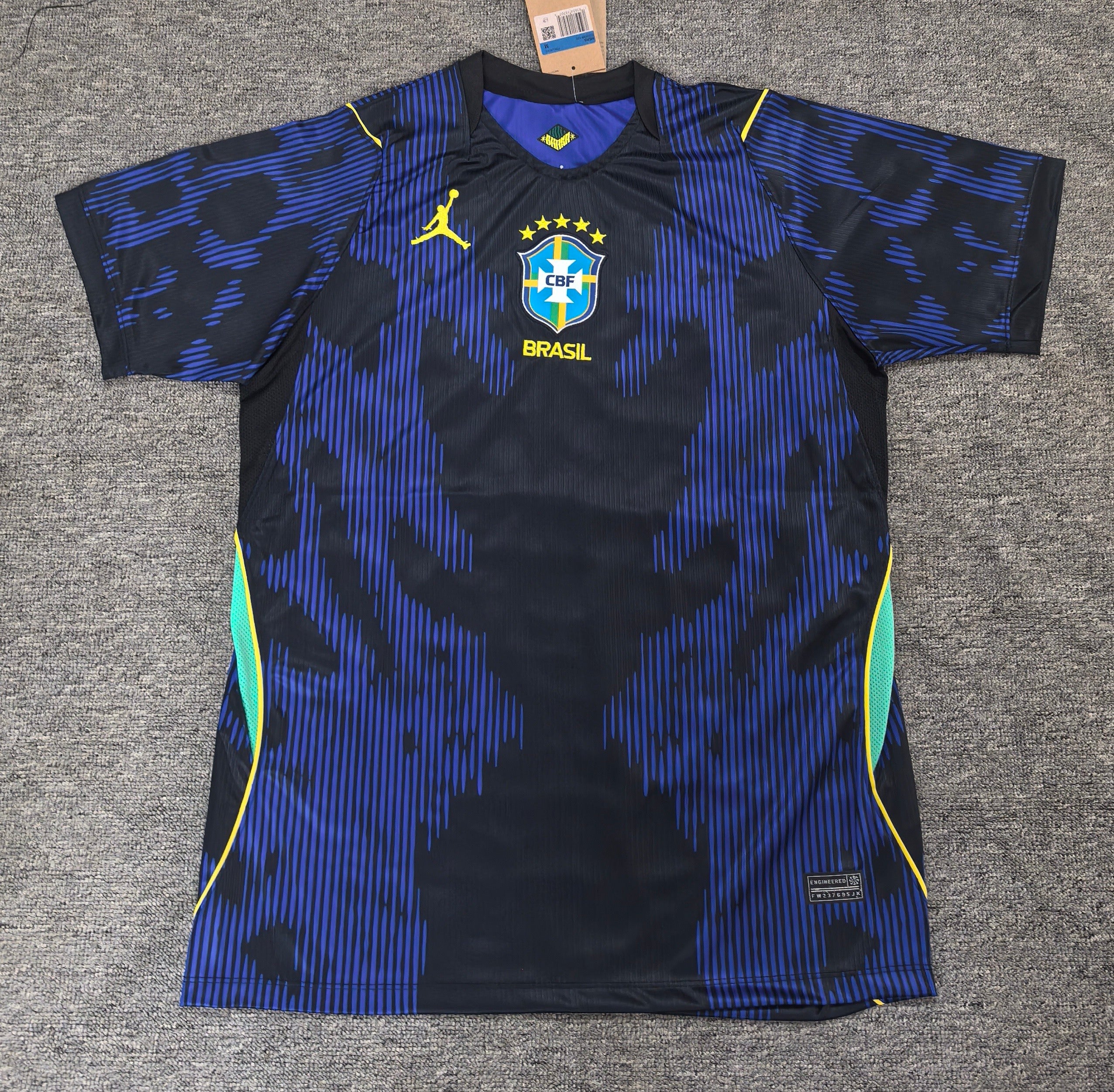 Maillot Extérieur Brésil – Jordan x CBF Noir et Bleu Collector