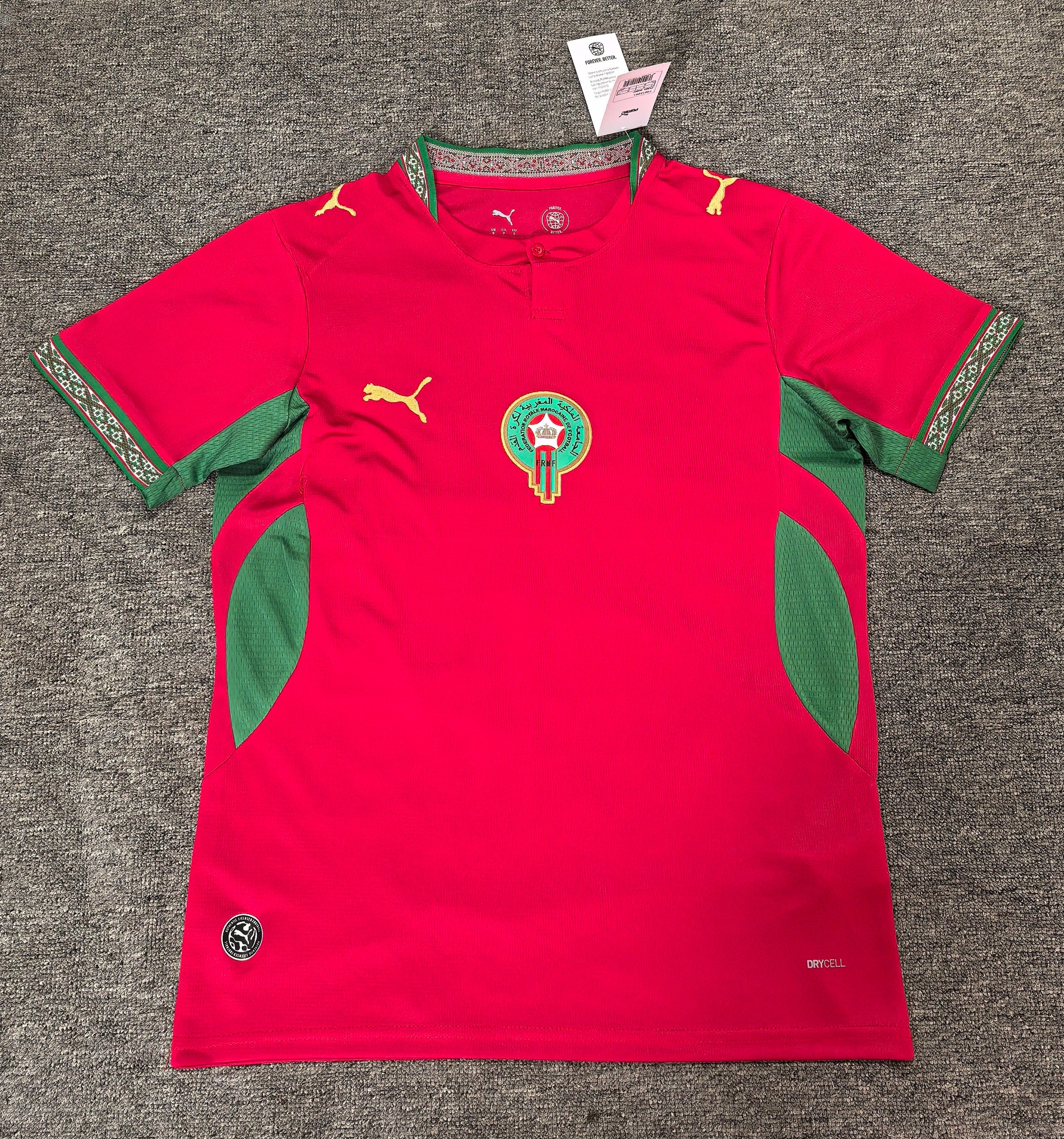 Maillot Domicile Maroc – Puma DryCell Rouge et Vert